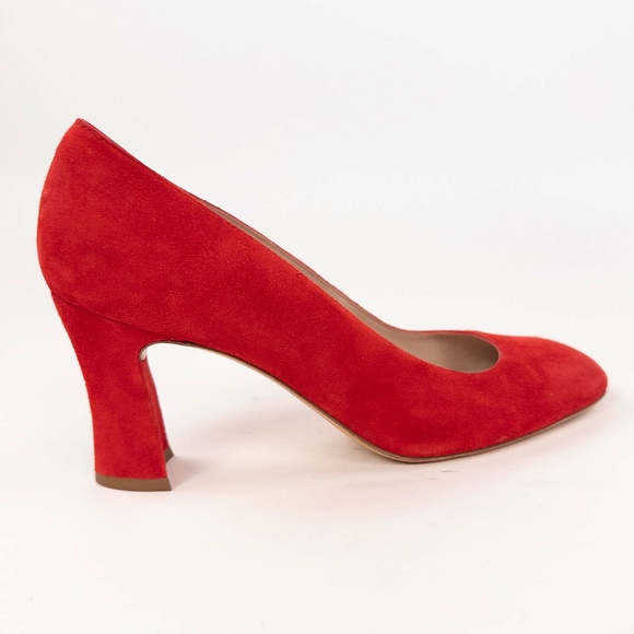 Stuart Weitzman Block Heel Suede Pumps Heels - Picture 2 of 6